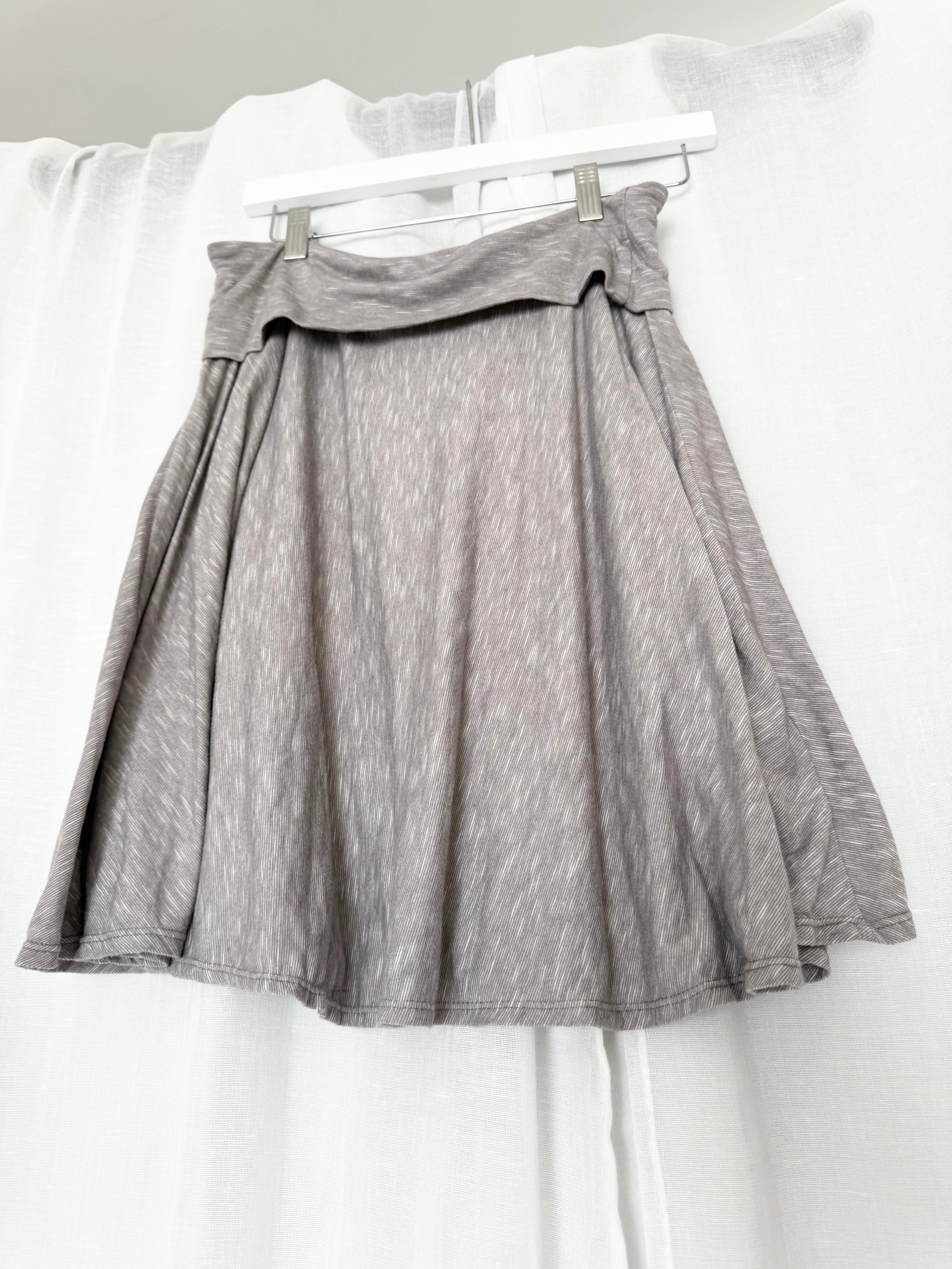 y2k gray foldover skater skirt