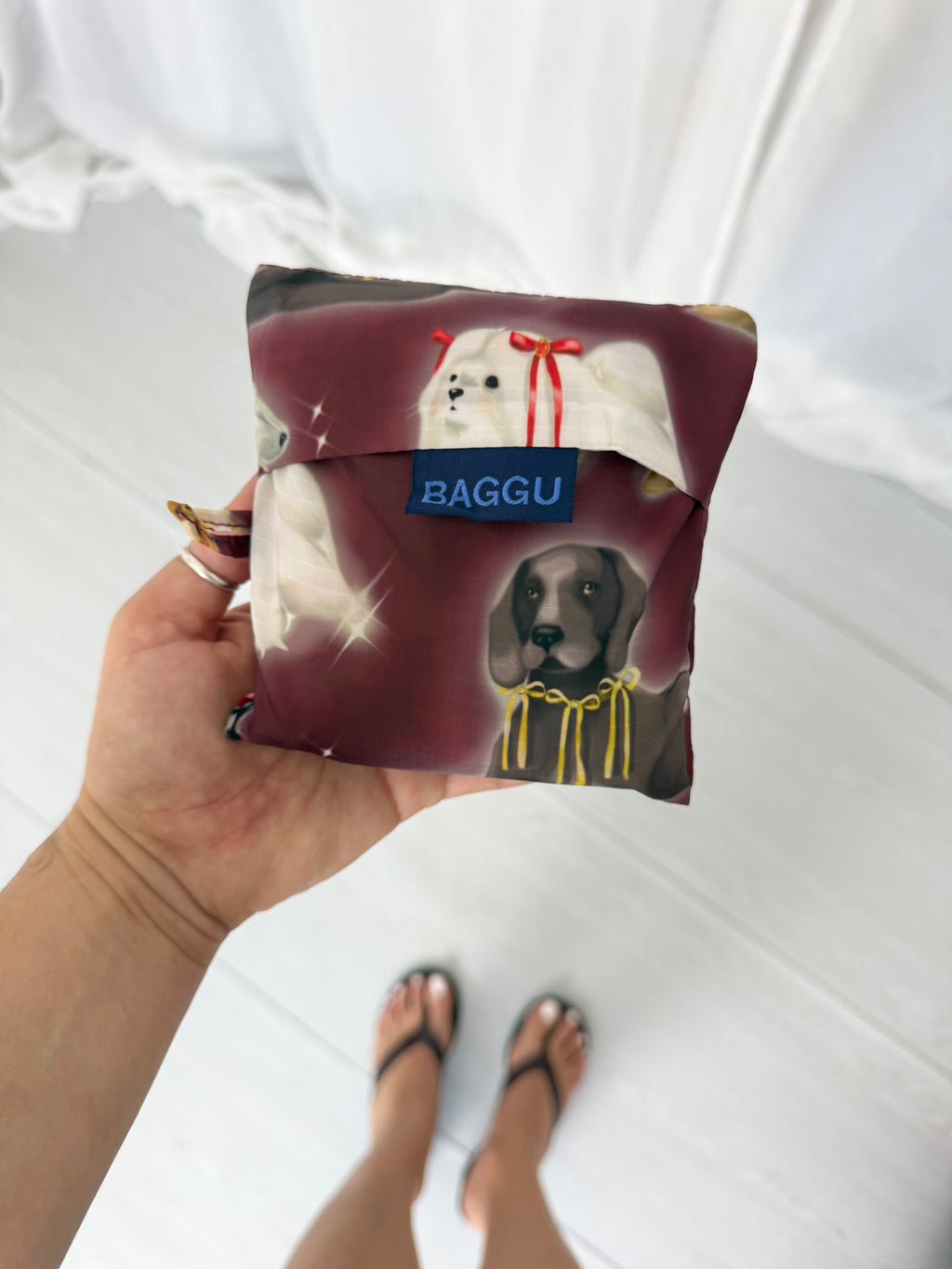sold out baggu dog & cat print reusable tote