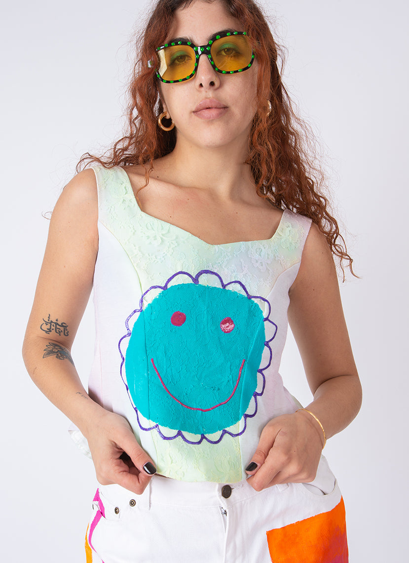 SILLY SMILES LACE TOP