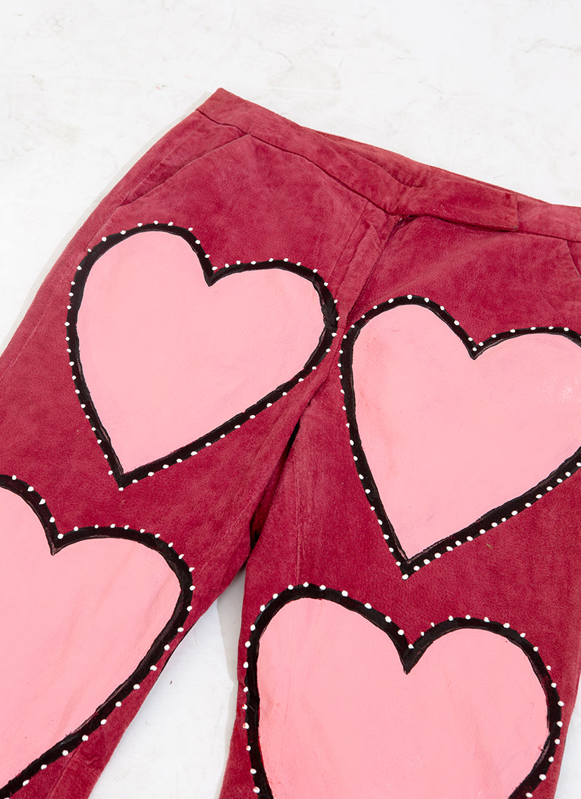 HEARTY HEART SUEDE PANTS (32")