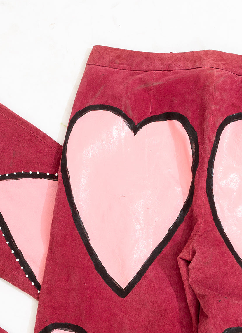 HEARTY HEART SUEDE PANTS (32")