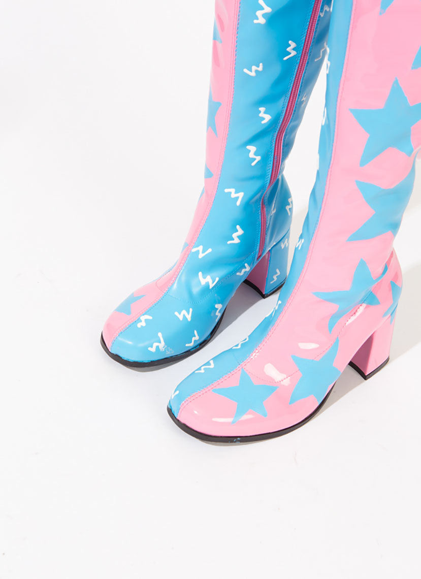 SHOOTING STAR GOGO BOOTS (Size 7)