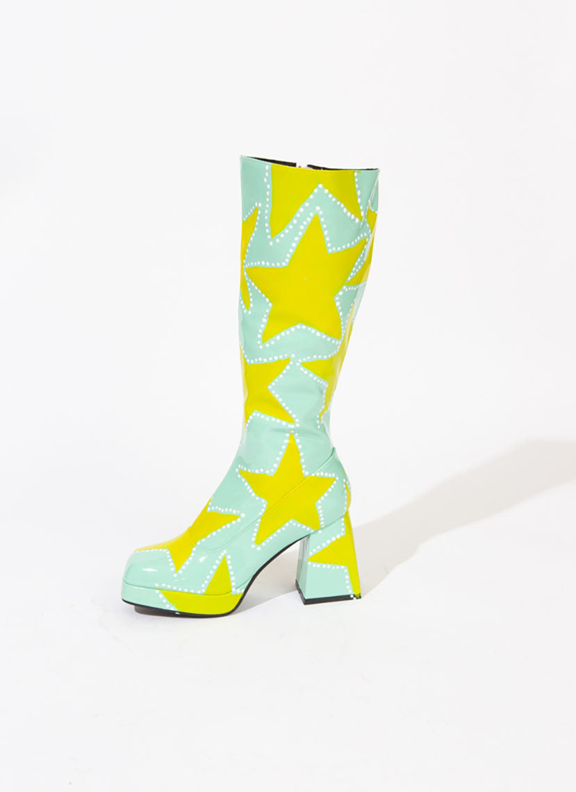 STAR SHINE GOGO BOOTS (Size 8 & 9)